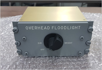 Overhead flood light control panel